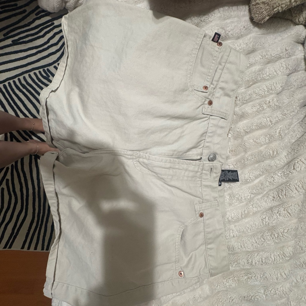 Ralph Lauren Cream Polo Jean Shorts Size 12